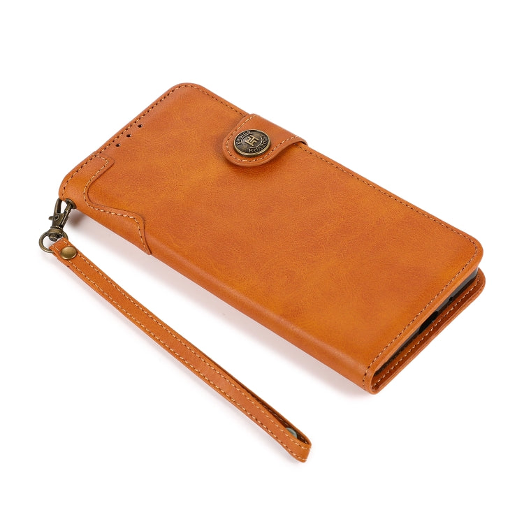 For OnePlus 9RT 5G KHAZNEH Dual-Splicing Cowhide Texture Horizontal Flip Leather Phone Case