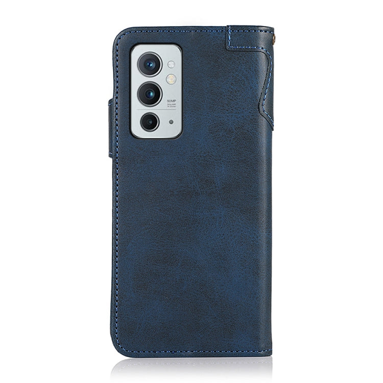 For OnePlus 9RT 5G KHAZNEH Dual-Splicing Cowhide Texture Horizontal Flip Leather Phone Case
