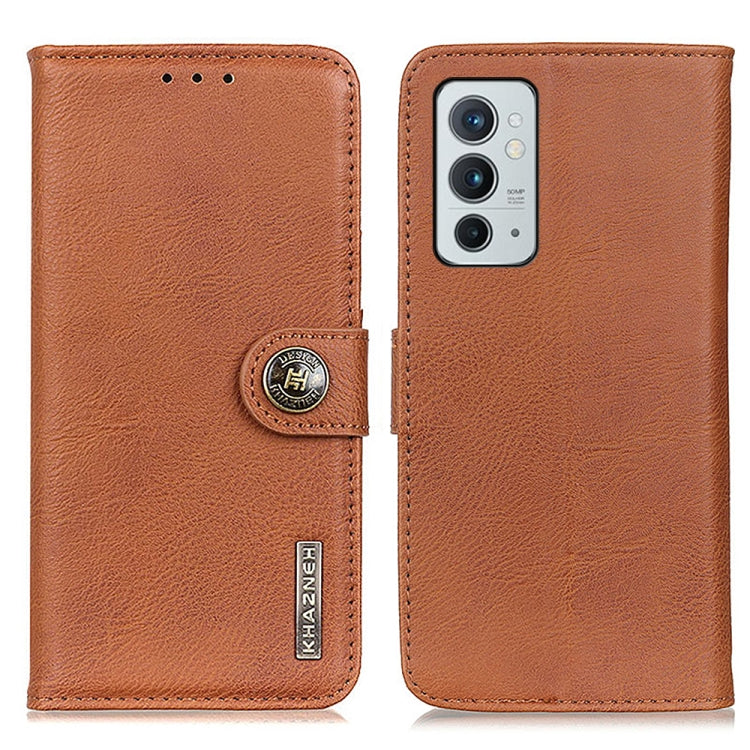 For OnePlus 9RT 5G KHAZNEH Cowhide Texture Horizontal Flip Leather Phone Case
