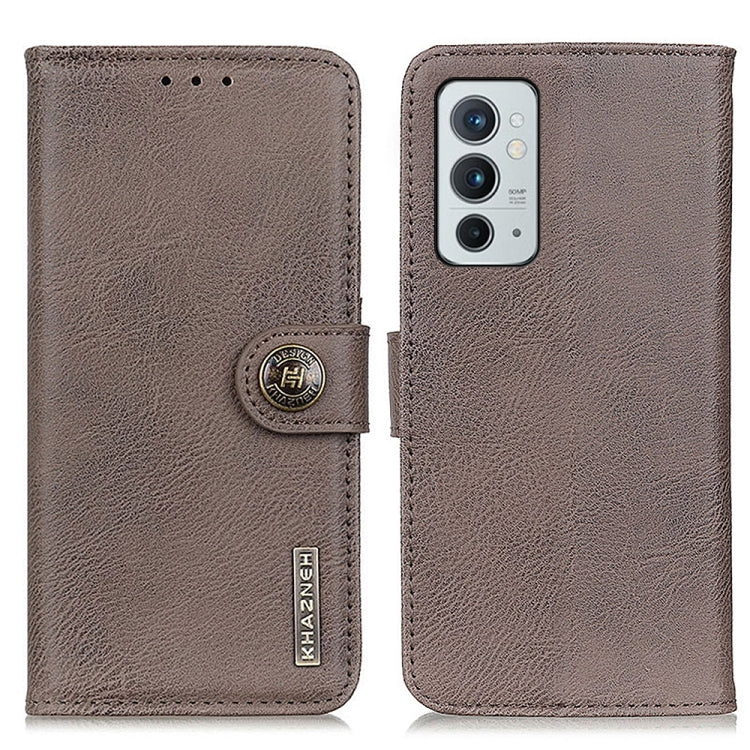 For OnePlus 9RT 5G KHAZNEH Cowhide Texture Horizontal Flip Leather Phone Case