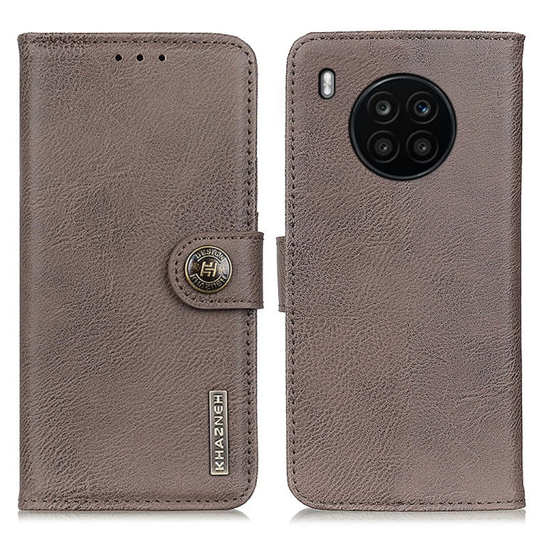 For Huawei nova 8i / Honor 50 Lite KHAZNEH Cowhide Texture Horizontal Flip Leather Phone Case