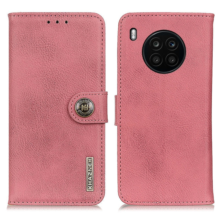 For Huawei nova 8i / Honor 50 Lite KHAZNEH Cowhide Texture Horizontal Flip Leather Phone Case