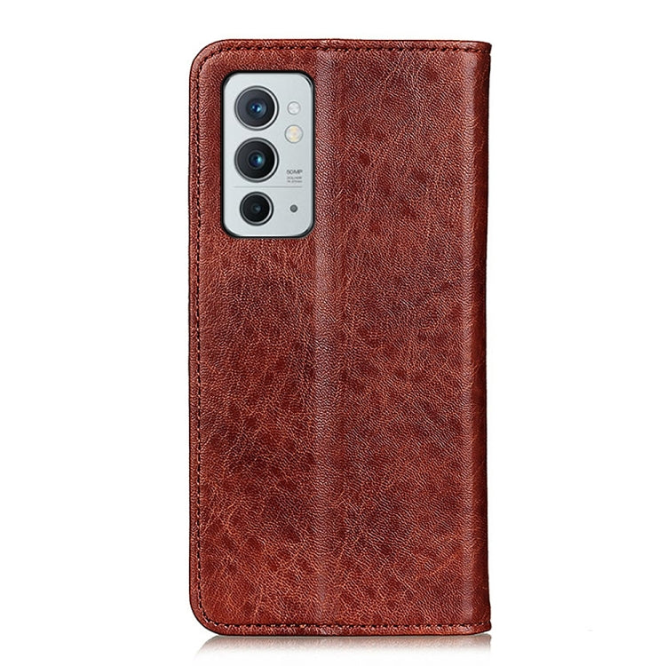 For OnePlus 9RT 5G Magnetic Crazy Horse Texture Horizontal Flip Leather Phone Case
