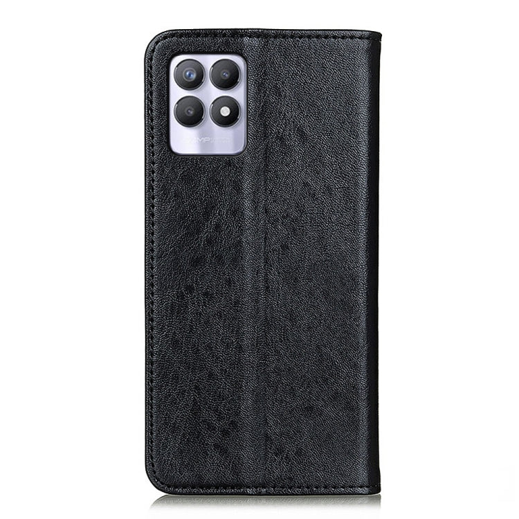 For OPPO Realme 8i Magnetic Crazy Horse Texture Horizontal Flip Leather Phone Case