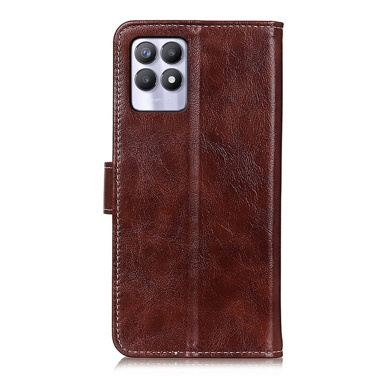 For OPPO Realme 8i Retro Crazy Horse Texture Horizontal Flip Leather Phone Case