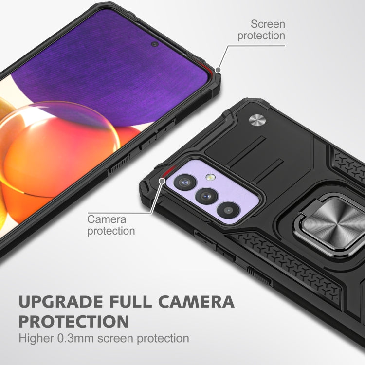 For Samsung Galaxy Quantum 2 / A82 5G Magnetic Armor Shockproof TPU + PC Phone Case with Metal Ring Holder