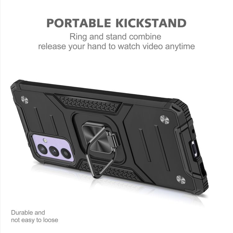 For Samsung Galaxy Quantum 2 / A82 5G Magnetic Armor Shockproof TPU + PC Phone Case with Metal Ring Holder