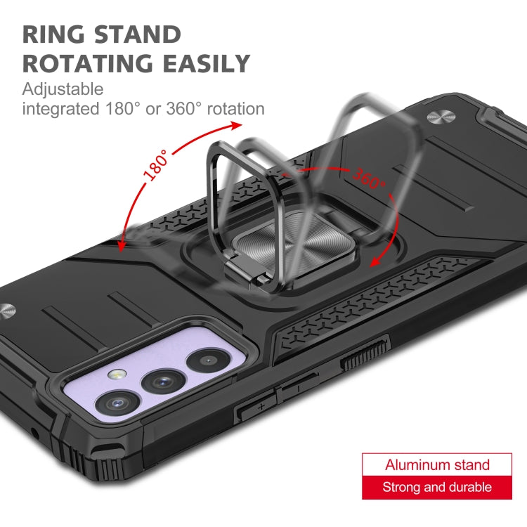 For Samsung Galaxy Quantum 2 / A82 5G Magnetic Armor Shockproof TPU + PC Phone Case with Metal Ring Holder