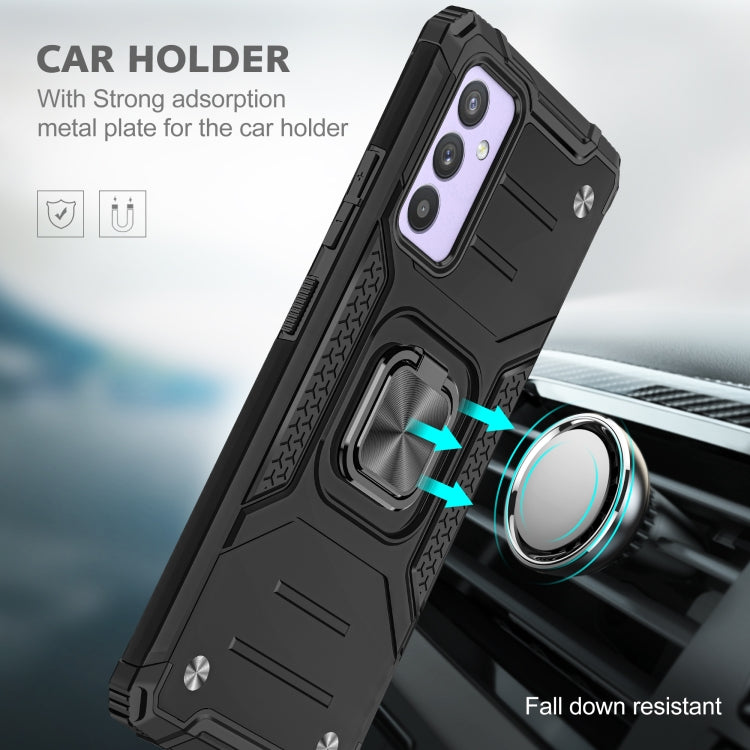 For Samsung Galaxy Quantum 2 / A82 5G Magnetic Armor Shockproof TPU + PC Phone Case with Metal Ring Holder