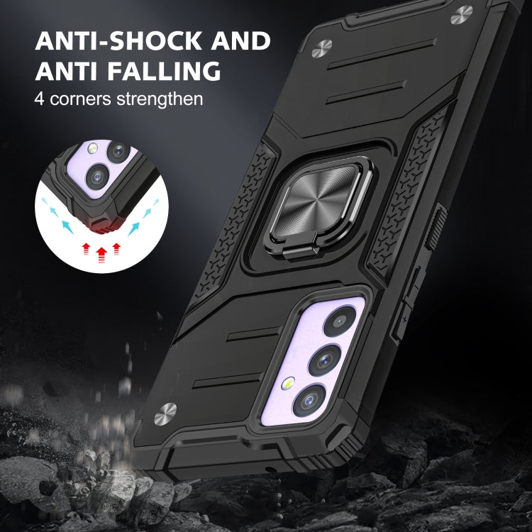 For Samsung Galaxy Quantum 2 / A82 5G Magnetic Armor Shockproof TPU + PC Phone Case with Metal Ring Holder