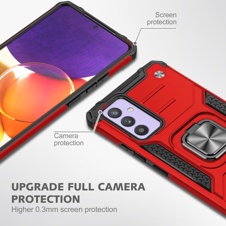 For Samsung Galaxy Quantum 2 / A82 5G Magnetic Armor Shockproof TPU + PC Phone Case with Metal Ring Holder