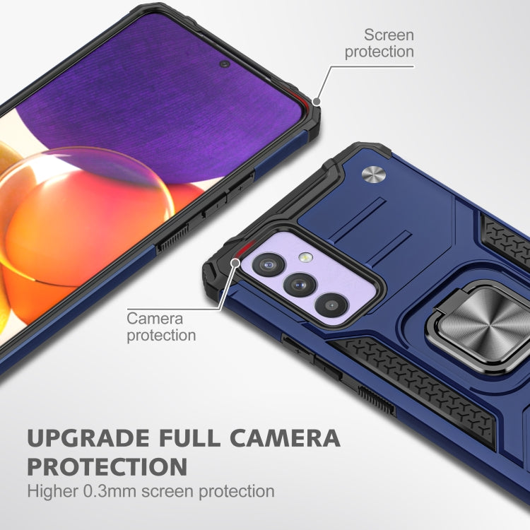 For Samsung Galaxy Quantum 2 / A82 5G Magnetic Armor Shockproof TPU + PC Phone Case with Metal Ring Holder