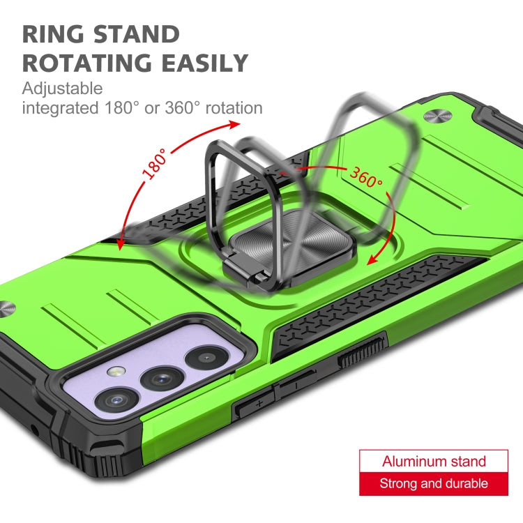 For Samsung Galaxy Quantum 2 / A82 5G Magnetic Armor Shockproof TPU + PC Phone Case with Metal Ring Holder