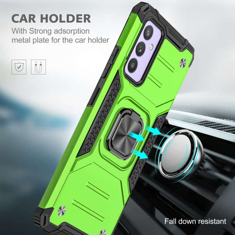 For Samsung Galaxy Quantum 2 / A82 5G Magnetic Armor Shockproof TPU + PC Phone Case with Metal Ring Holder