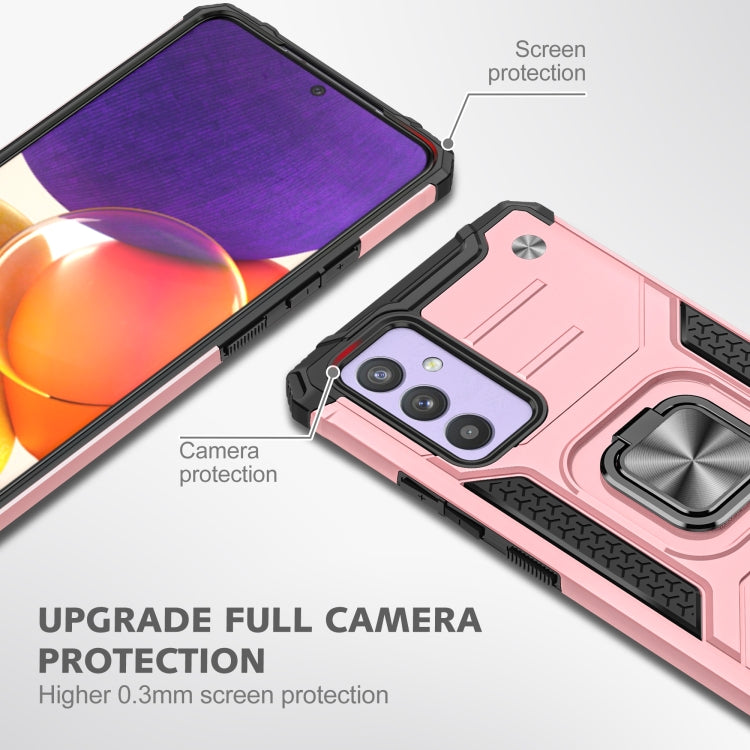 For Samsung Galaxy Quantum 2 / A82 5G Magnetic Armor Shockproof TPU + PC Phone Case with Metal Ring Holder