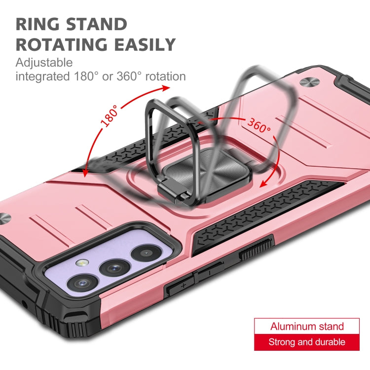 For Samsung Galaxy Quantum 2 / A82 5G Magnetic Armor Shockproof TPU + PC Phone Case with Metal Ring Holder