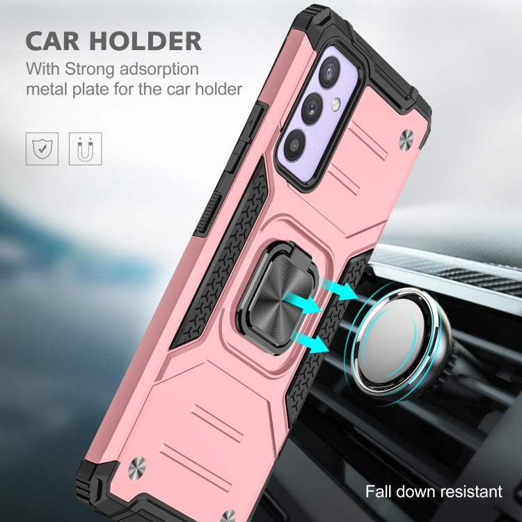 For Samsung Galaxy Quantum 2 / A82 5G Magnetic Armor Shockproof TPU + PC Phone Case with Metal Ring Holder