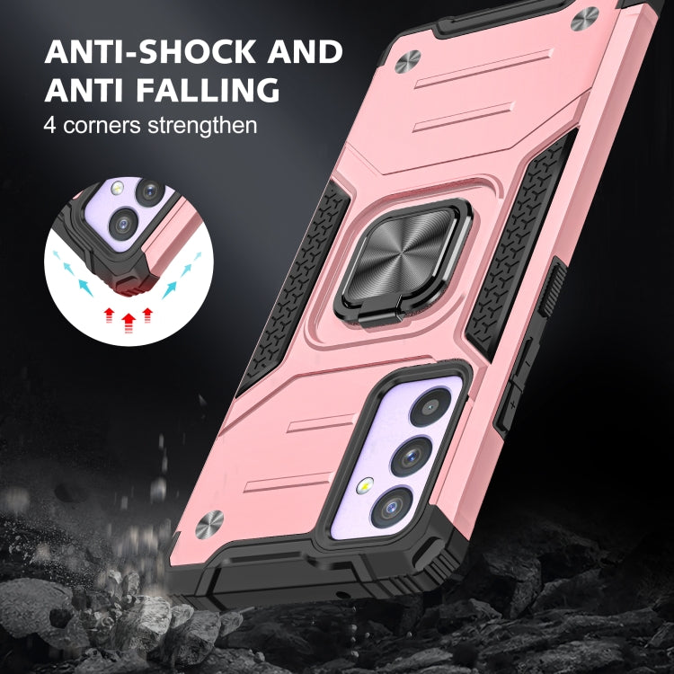 For Samsung Galaxy Quantum 2 / A82 5G Magnetic Armor Shockproof TPU + PC Phone Case with Metal Ring Holder