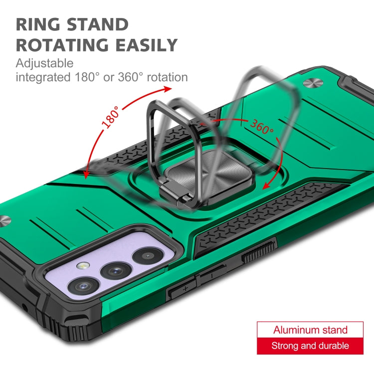 For Samsung Galaxy Quantum 2 / A82 5G Magnetic Armor Shockproof TPU + PC Phone Case with Metal Ring Holder