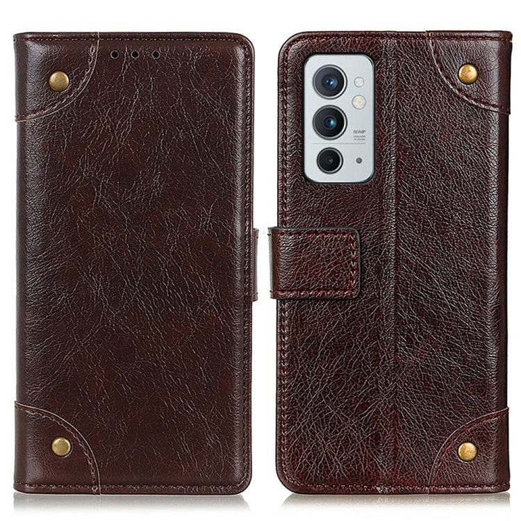 For OnePlus 9RT 5G Copper Buckle Nappa Texture Horizontal Flip Leather Phone Case