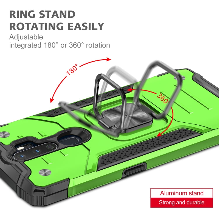 For OPPO A5 & A9 Magnetic Armor Shockproof TPU + PC Phone Case with Metal Ring Holder