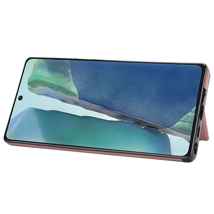 For Samsung Galaxy Note20 Zipper Wallet Bag PU Back Cover Shockrpoof Phone Case with Holder & Card Slots & Wallet