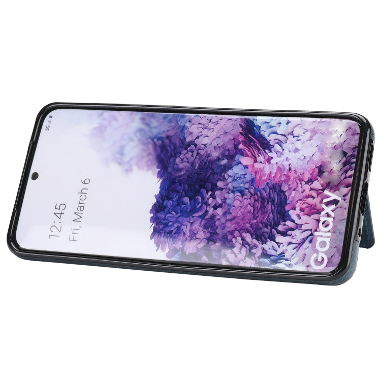For Samsung Galaxy S20+ Zipper Wallet Bag PU Back Cover Shockrpoof Phone Case with Holder & Card Slots & Wallet