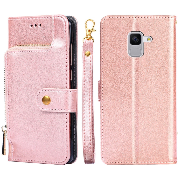 For Samsung Galaxy Feel 2 (Japan Ver.) Zipper Bag Horizontal Flip Leather Phone Case with Holder & Card Slots & Lanyard
