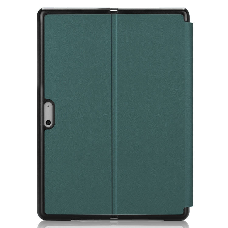 For Microsoft Surface Pro 8 Solid Color Electric Pressed Horizontal Flip Tablet Leather Case with Holder