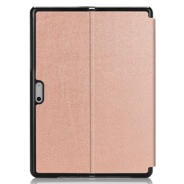 For Microsoft Surface Pro 8 Solid Color Electric Pressed Horizontal Flip Tablet Leather Case with Holder