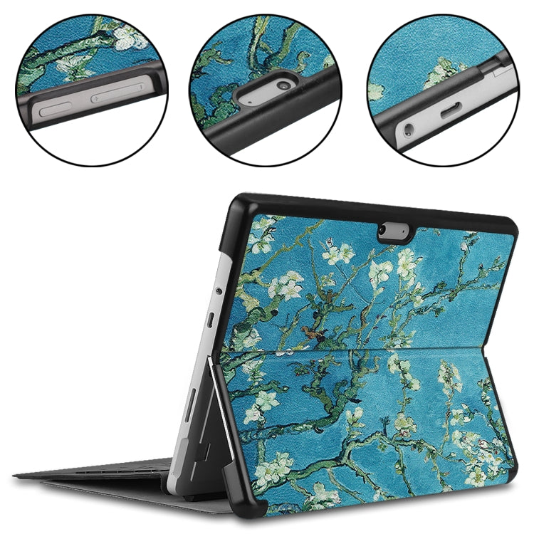 For Microsoft Surface Pro 8 Painted Electric Pressed Horizontal Flip Tablet Leather Case with Holder