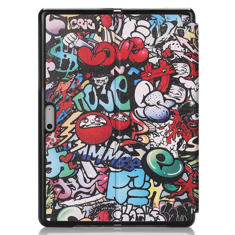 For Microsoft Surface Pro 8 Painted Electric Pressed Horizontal Flip Tablet Leather Case with Holder