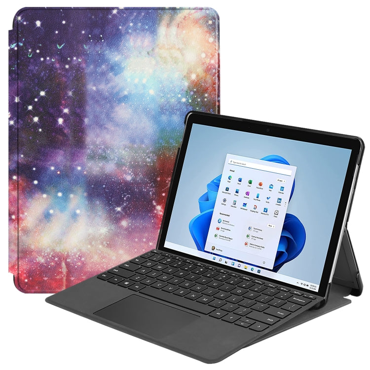 For Microsoft Surface Pro 8 Painted Electric Pressed Horizontal Flip Tablet Leather Case with Holder