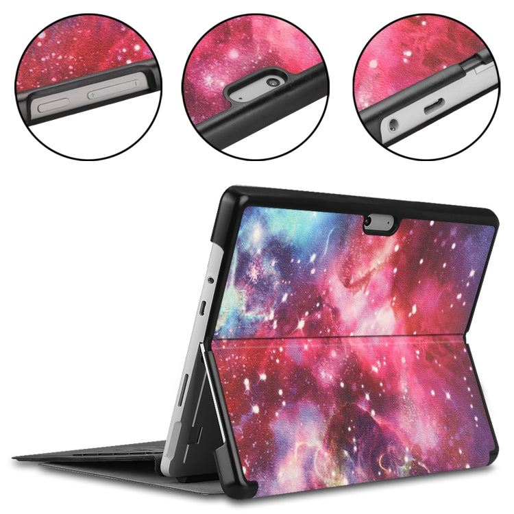 For Microsoft Surface Pro 8 Painted Electric Pressed Horizontal Flip Tablet Leather Case with Holder