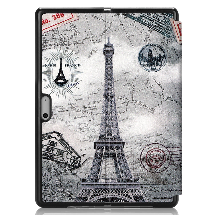 For Microsoft Surface Pro 8 Painted Electric Pressed Horizontal Flip Tablet Leather Case with Holder
