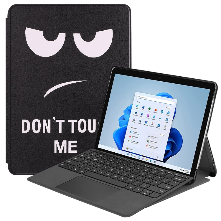 For Microsoft Surface Pro 8 Painted Electric Pressed Horizontal Flip Tablet Leather Case with Holder