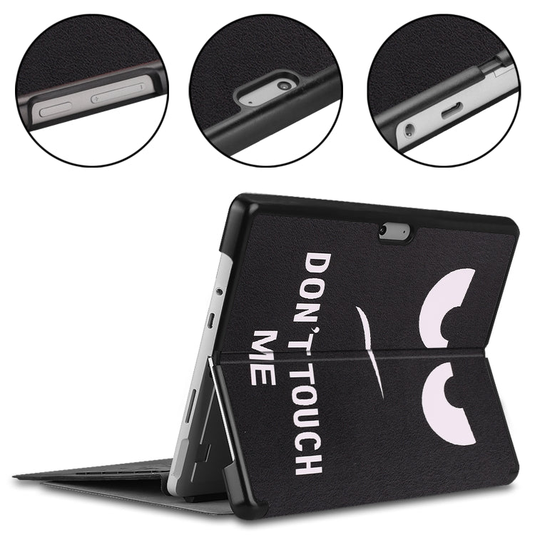 For Microsoft Surface Pro 8 Painted Electric Pressed Horizontal Flip Tablet Leather Case with Holder