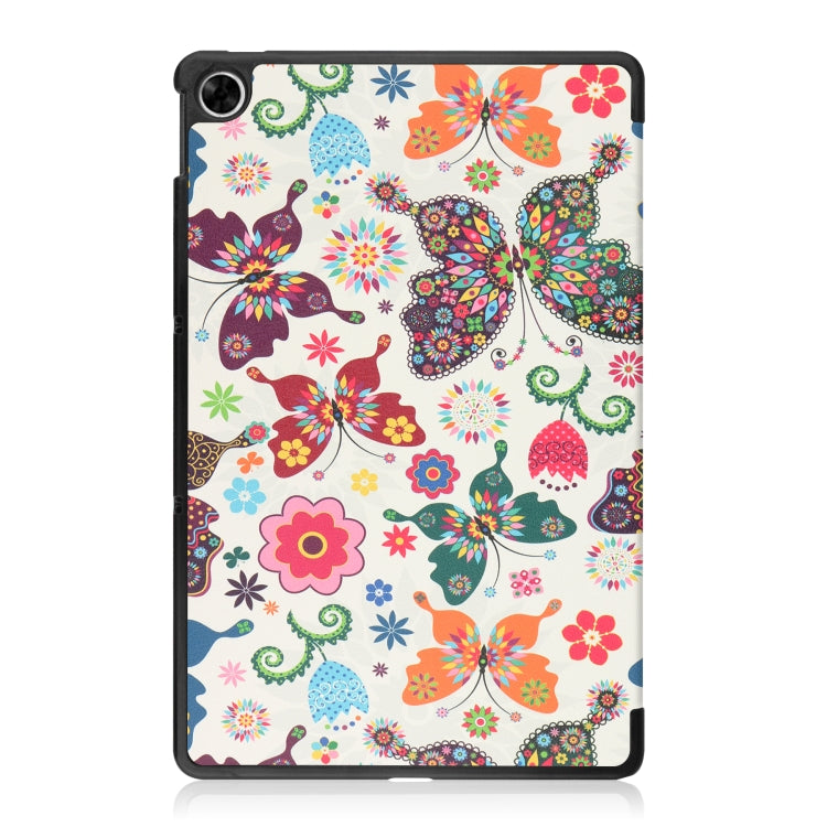 For OPPO Realme Pad 10.4 Custer Painted Horizontal Flip Tablet Leather Case with 3-Fold Holder