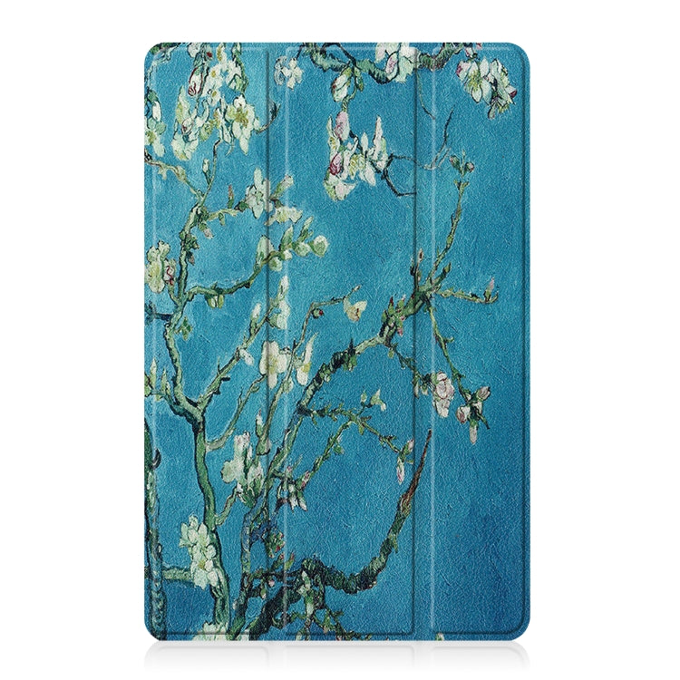 For OPPO Realme Pad 10.4 Custer Painted Horizontal Flip Tablet Leather Case with 3-Fold Holder