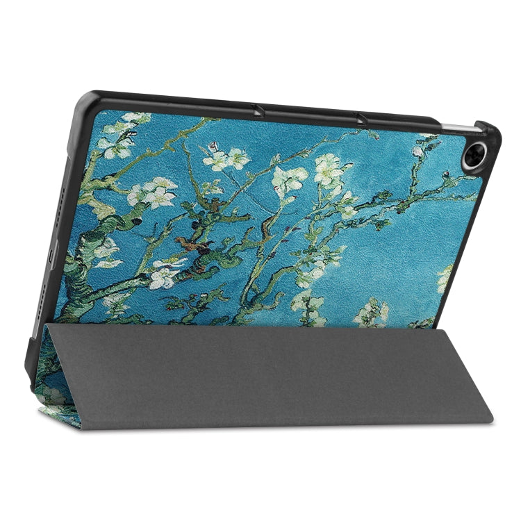 For OPPO Realme Pad 10.4 Custer Painted Horizontal Flip Tablet Leather Case with 3-Fold Holder