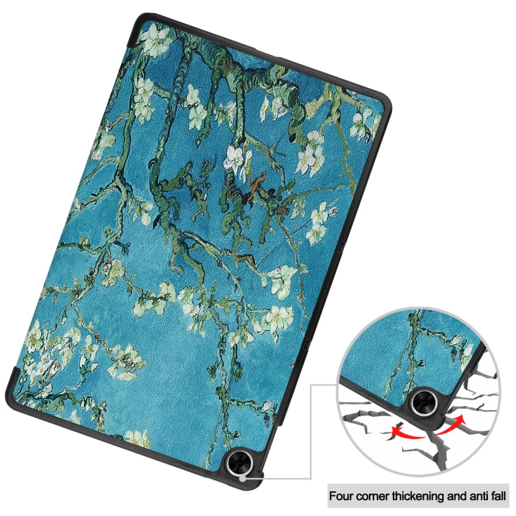 For OPPO Realme Pad 10.4 Custer Painted Horizontal Flip Tablet Leather Case with 3-Fold Holder