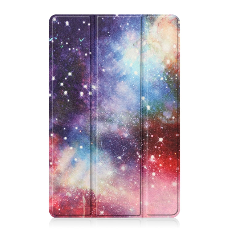 For OPPO Realme Pad 10.4 Custer Painted Horizontal Flip Tablet Leather Case with 3-Fold Holder