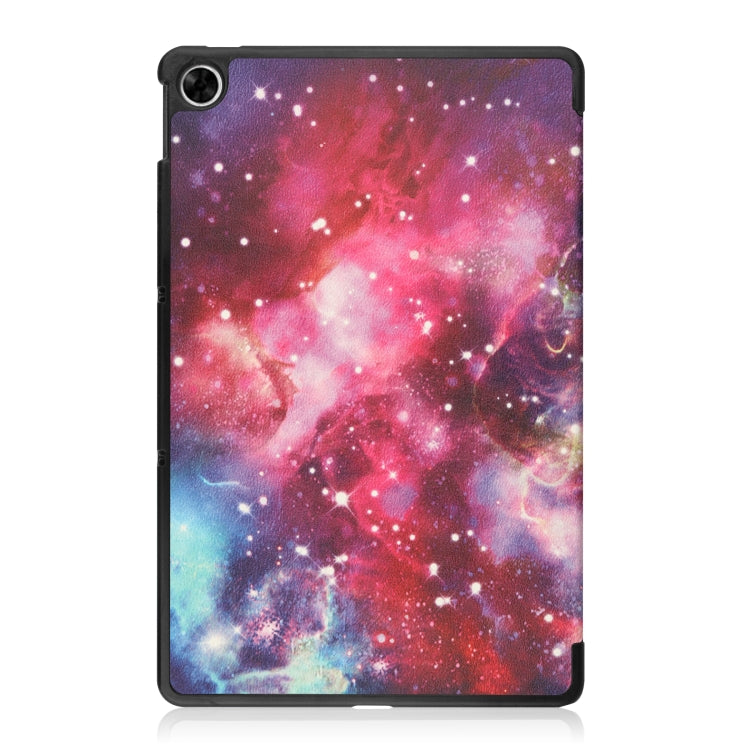 For OPPO Realme Pad 10.4 Custer Painted Horizontal Flip Tablet Leather Case with 3-Fold Holder
