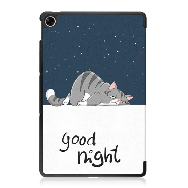 For OPPO Realme Pad 10.4 Custer Painted Horizontal Flip Tablet Leather Case with 3-Fold Holder