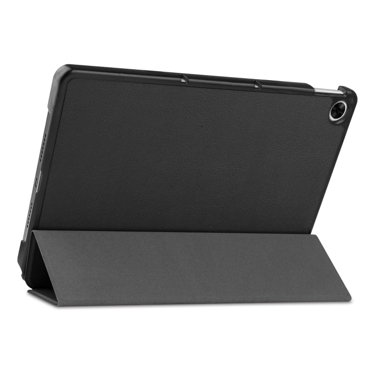 For OPPO Realme Pad 10.4 Custer Solid Color Horizontal Flip Tablet Leather Case with 3-Fold Holder