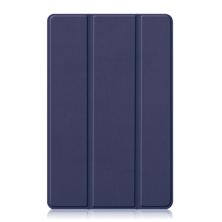 For OPPO Realme Pad 10.4 Custer Solid Color Horizontal Flip Tablet Leather Case with 3-Fold Holder