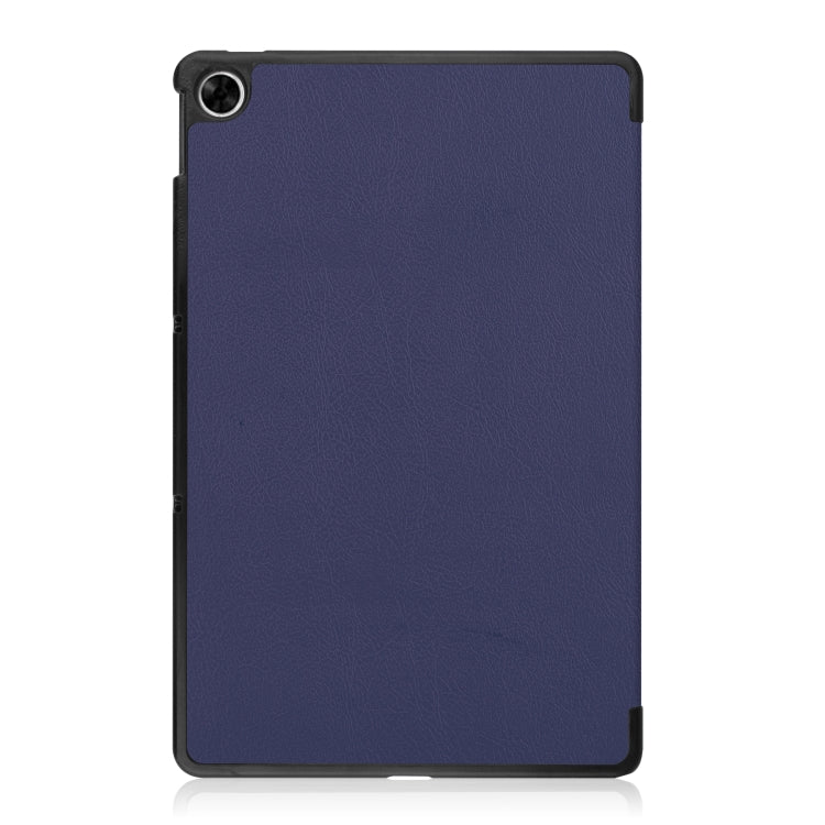 For OPPO Realme Pad 10.4 Custer Solid Color Horizontal Flip Tablet Leather Case with 3-Fold Holder