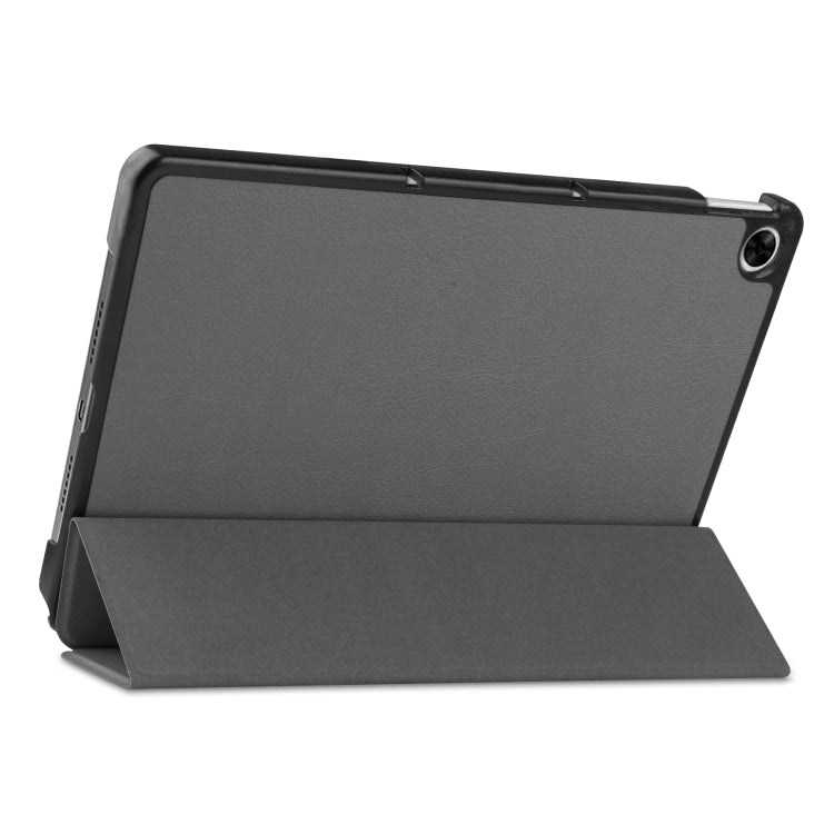 For OPPO Realme Pad 10.4 Custer Solid Color Horizontal Flip Tablet Leather Case with 3-Fold Holder