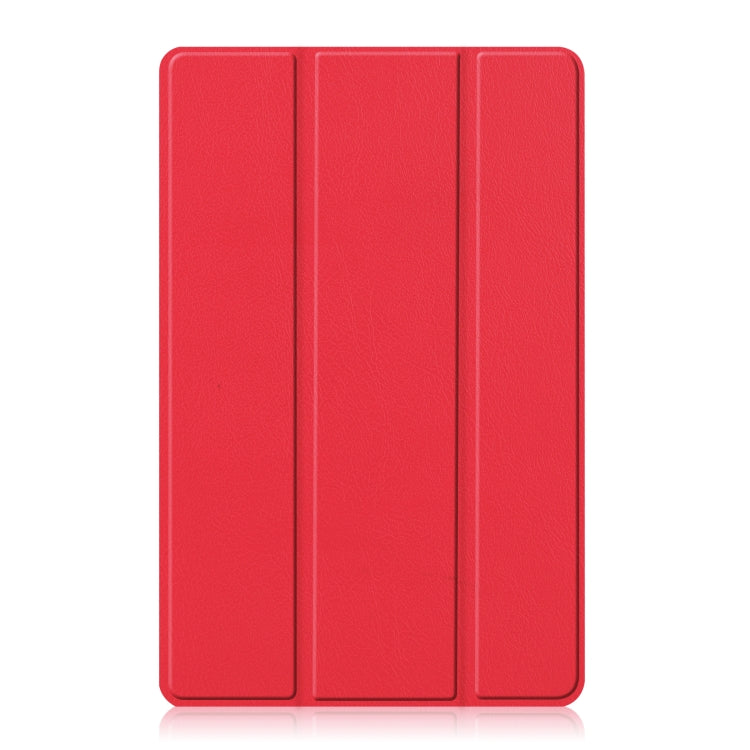 For OPPO Realme Pad 10.4 Custer Solid Color Horizontal Flip Tablet Leather Case with 3-Fold Holder