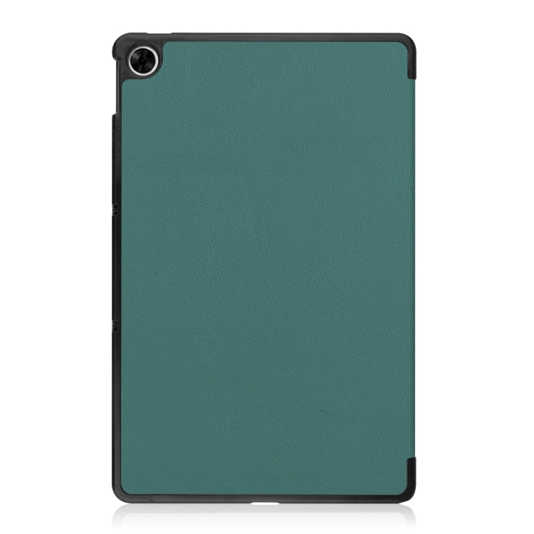 For OPPO Realme Pad 10.4 Custer Solid Color Horizontal Flip Tablet Leather Case with 3-Fold Holder